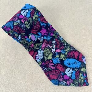 Stonehenge Tie Moon Rock collection 58"x3.75" black Silk Meteorite Tea Teacher